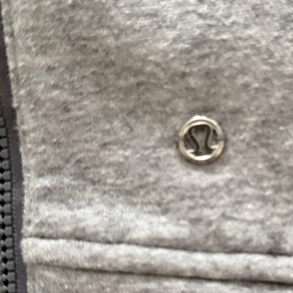 LULULEMON Yes Fleece Crewneck Side Zips Pocket Sweatshirt Sweater Gray 10 - Picture 5 of 7